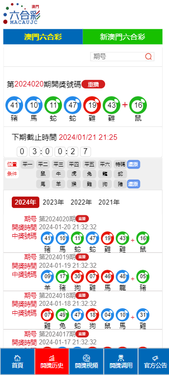 旧澳门开奖结果2024开奖记录